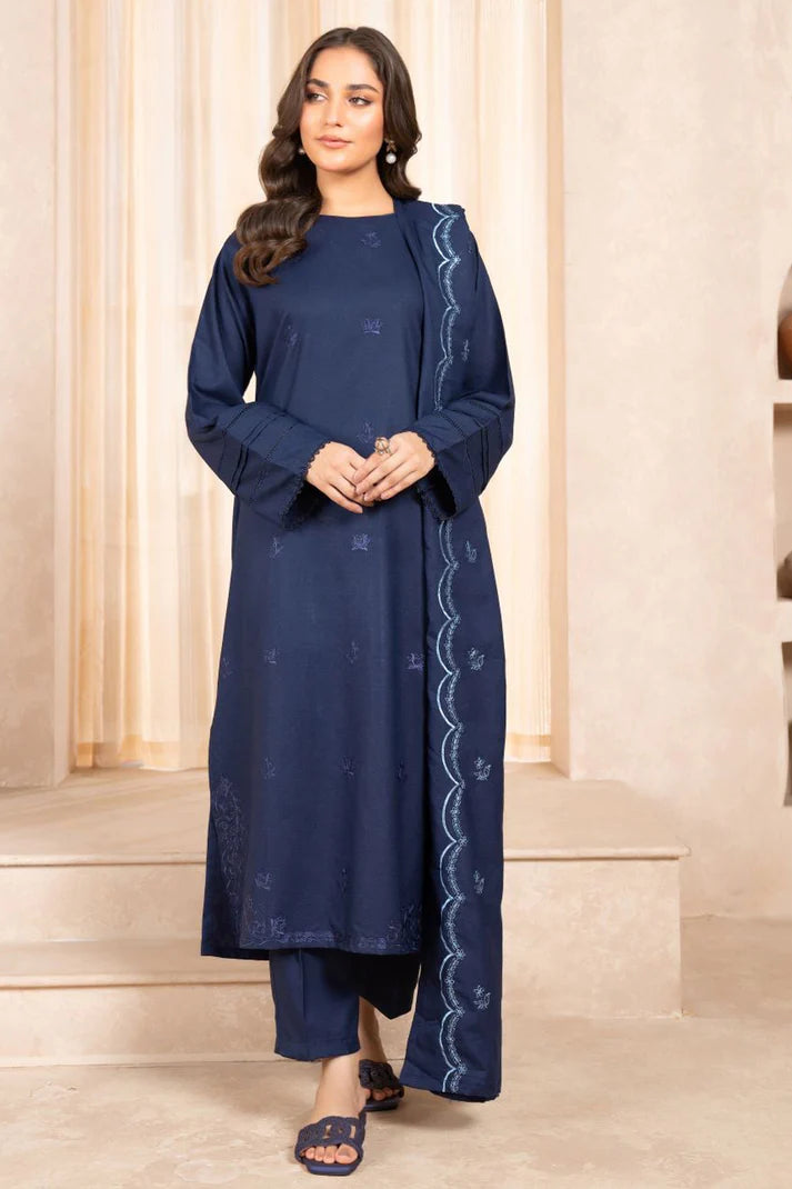 Navy Azurita Stitched 3Pcs