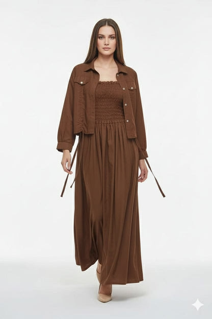 Western Smoking Coat Maxi