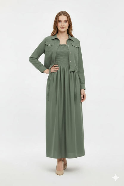 Western Smoking Coat Maxi