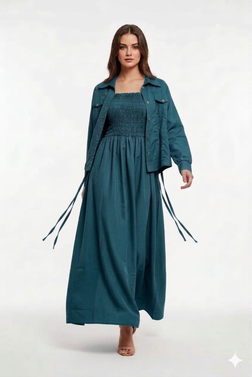 Western Smoking Coat Maxi