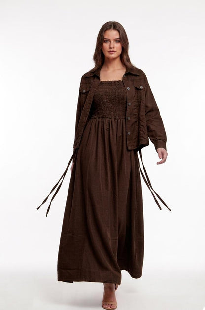 Western Smoking Coat Maxi