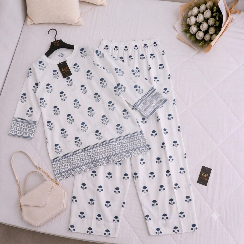 2-PIECE Stitched Dress. (Farshi Shalwar)
